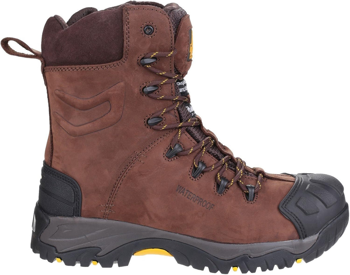 Amblers Safety Mens AS995 Pillar Waterproof Hi-Leg Lace up Safety Boot Brown Size UK 7 EU 41