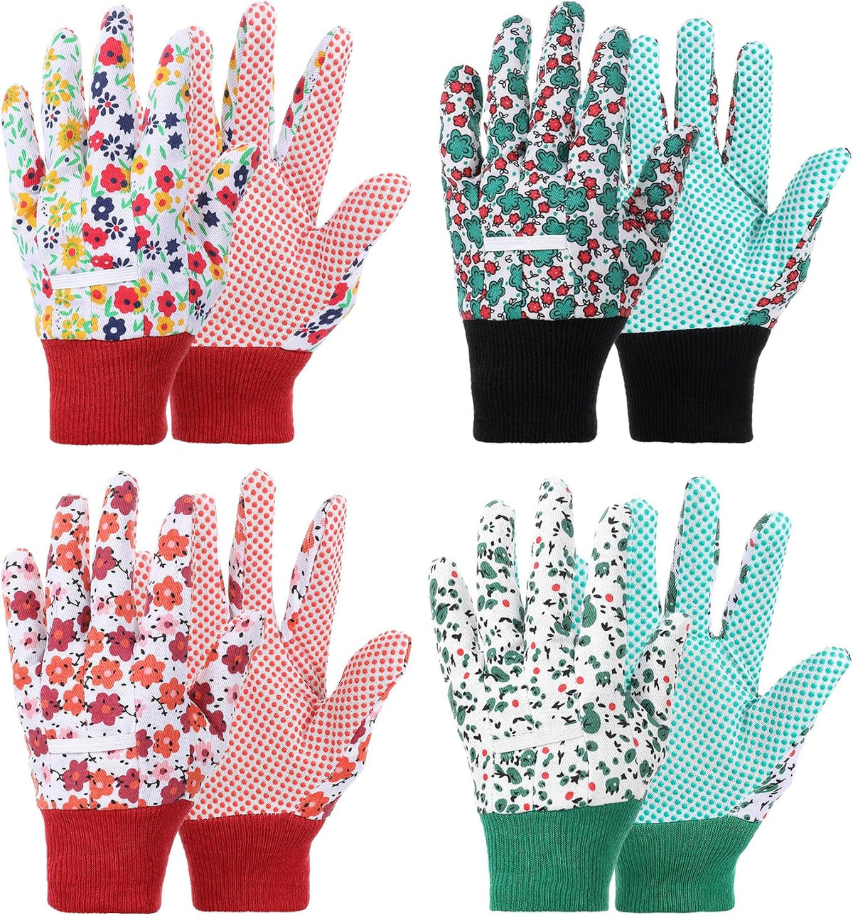 4 Pairs Womens Gardening Gloves, Garden Gloves for Women