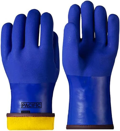 PACIFIC PPE Thermal Insulated Freezer Gloves, Waterproof, Blue, Large
