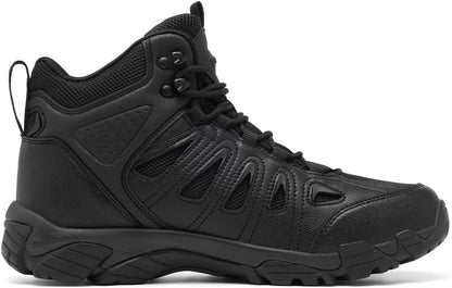 SHULOOK Men's Waterproof Hiking Boots Non-Slip Lightweight Mid Top Ankle Boot Breathable Hiker Trekking Shoes