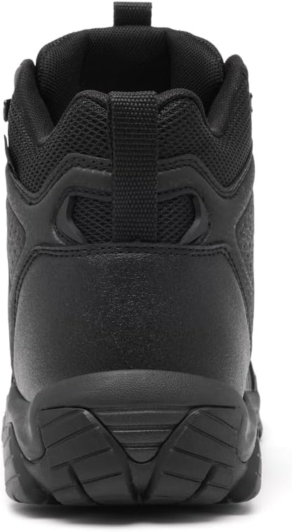 SHULOOK Men's Waterproof Hiking Boots Non-Slip Lightweight Mid Top Ankle Boot Breathable Hiker Trekking Shoes