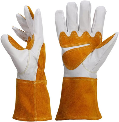 JSEIAJB 1 Pair Working Welding Gloves Hands Protection Thorn Proof Anti-Puncture Wear-Resisting Gardening