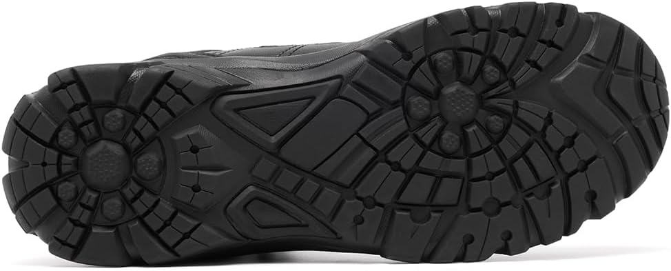 SHULOOK Men's Waterproof Hiking Boots Non-Slip Lightweight Mid Top Ankle Boot Breathable Hiker Trekking Shoes