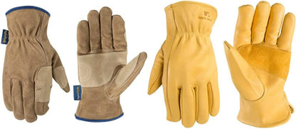 Wells Lamont Men's HydraHyde Leather Work Gloves, Water-Resistant, Large