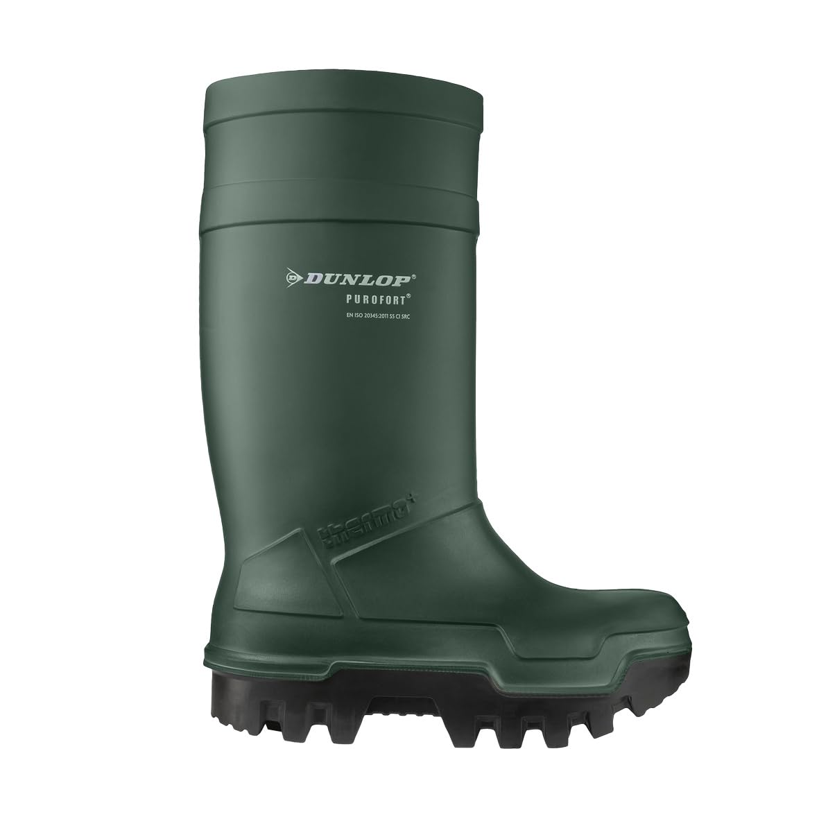Dunlop Mens Purofort Thermo+ Full Safety Wellington Green Size UK 8 EU 42