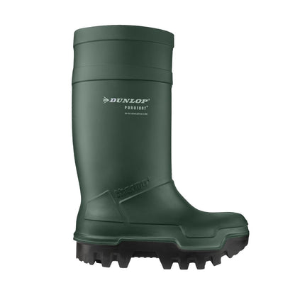 Dunlop Mens Purofort Thermo+ Full Safety Wellington Green Size UK 8 EU 42