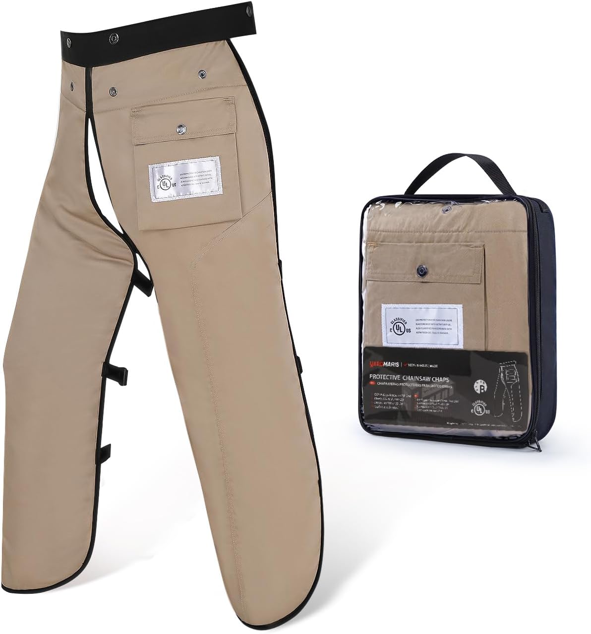 Chainsaw Chaps, 8-Layer Chainsaw Apron Chainsaw Safety Pants for Men & Women Chainsaw Accessories for Forest Worker