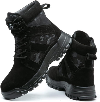 Women's Steel Toe Boots Waterproof Lightweight Construction Safety Shoes