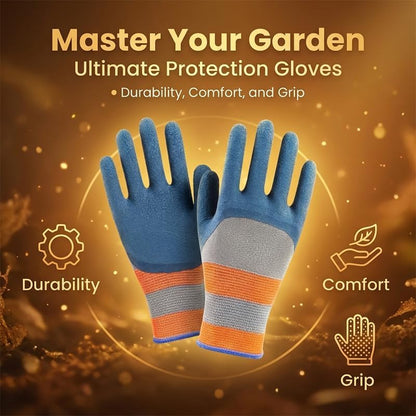 Rubber Coated Gardening Gloves for Women and Men