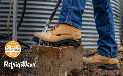 RefrigiWear Men's Ice Logger Warm Insulated Waterproof Leather Work Boots, Tan - 6