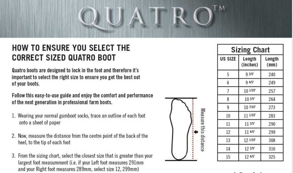 Bagman Skellerup Quatro Insulated Knee 16" Boots in Size