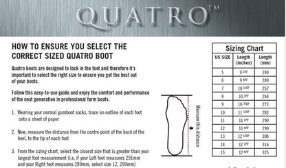 Bagman Skellerup Quatro Insulated Knee 16" Boots in Size