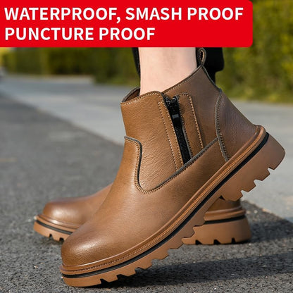 Women's Steel Toe Boots Waterproof Lightweight Construction Safety Shoes