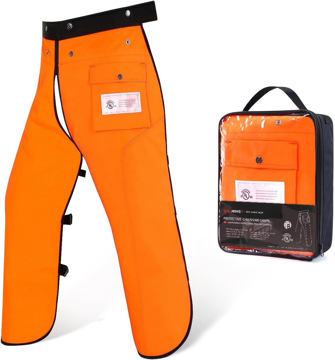 Chainsaw Chaps, 8-Layer Chainsaw Apron Chainsaw Safety Pants for Men & Women Chainsaw Accessories for Forest Worker