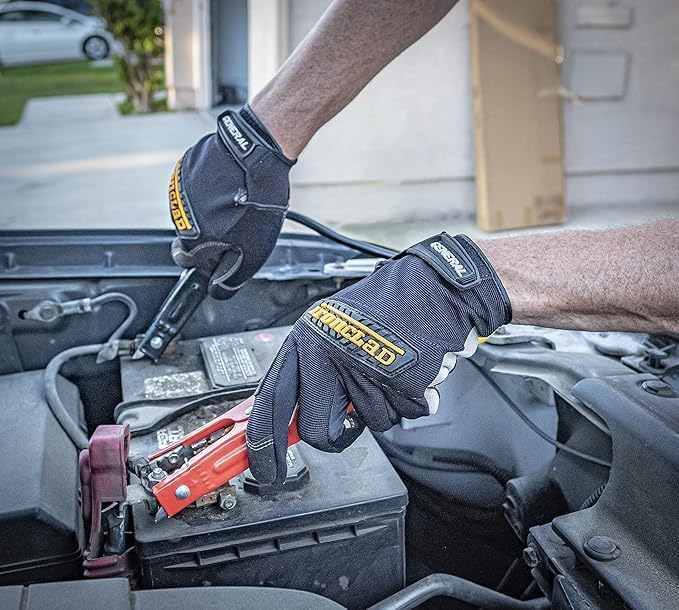 Ironclad General Utility Work Gloves GUG, All-Purpose, Performance Fit, Durable, Machine Washable (1 Pair) Black