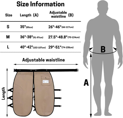 Chainsaw Chaps, 8-Layer Chainsaw Apron Chainsaw Safety Pants for Men & Women Chainsaw Accessories for Forest Worker