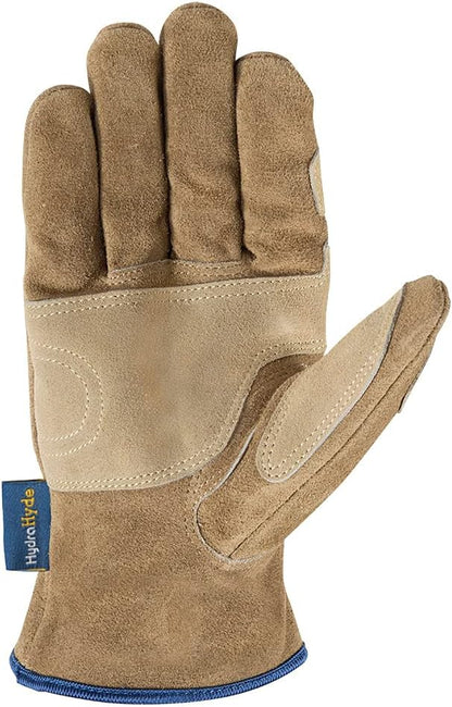 Wells Lamont Men's HydraHyde Leather Work Gloves, Water-Resistant, Large
