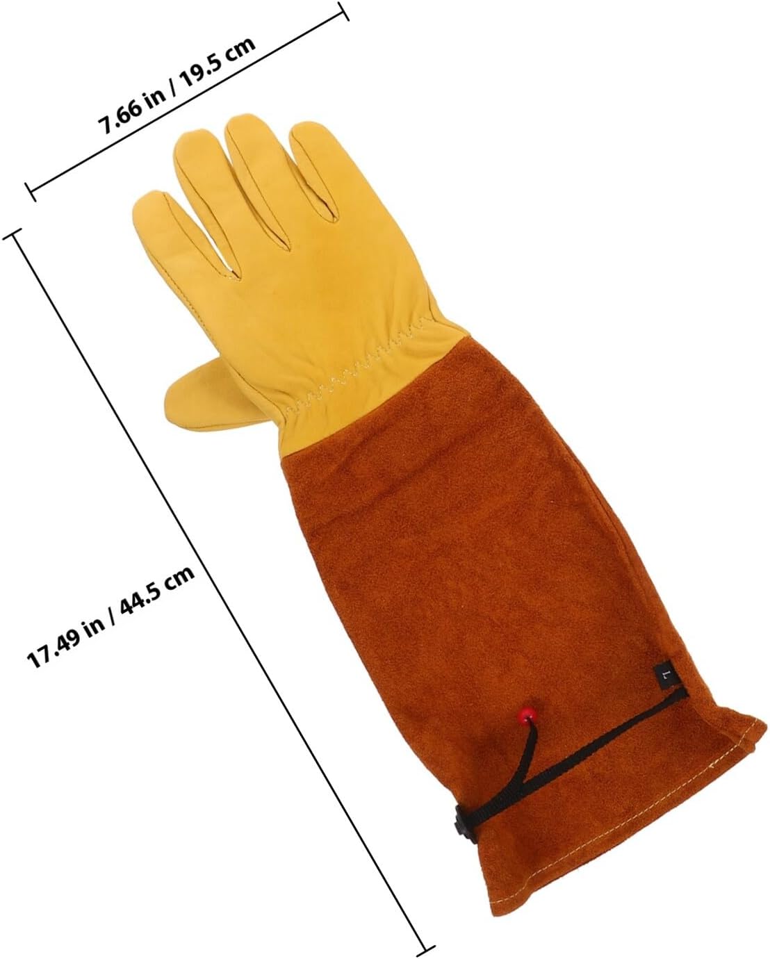 Sheepskin Gardening Gloves, Long Sleeve Cut Resistant Yard Work Protection