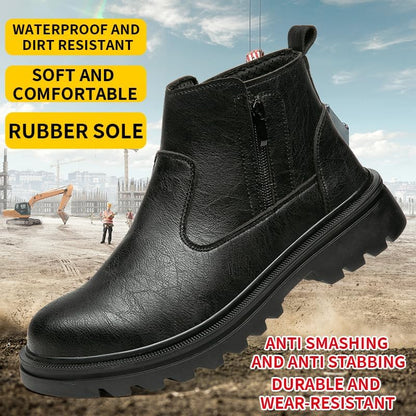 Women's Steel Toe Boots Waterproof Lightweight Construction Safety Shoes