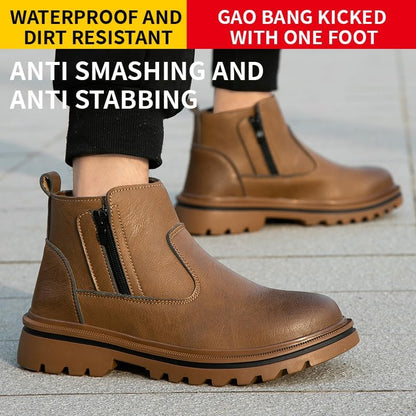 Women's Steel Toe Boots Waterproof Lightweight Construction Safety Shoes