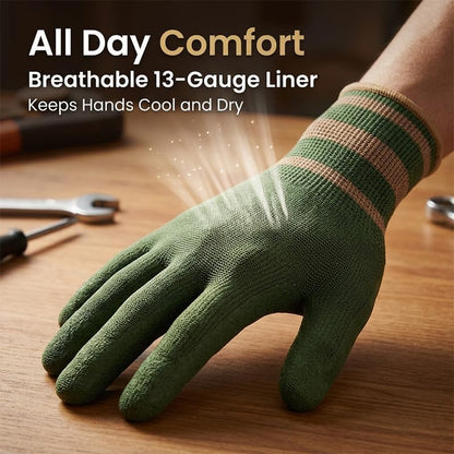 Rubber Coated Gardening Gloves for Women and Men