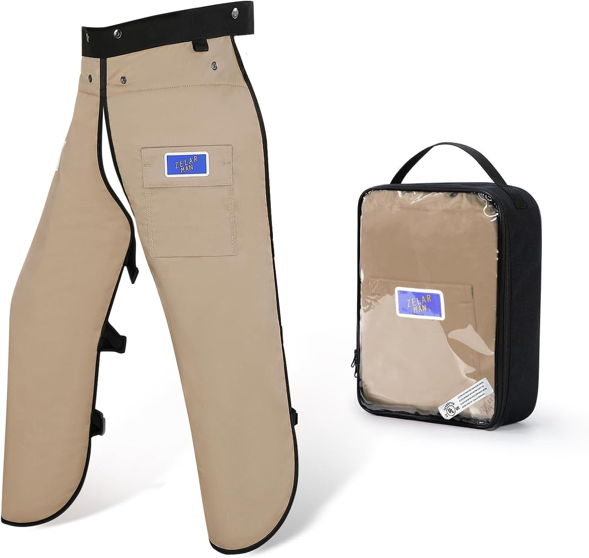 Chainsaw Chaps,Chainsaw Safety Apron,Chainsaw Protection Pants with Adjustable Belt&Pocket,Forestry Protective Gear