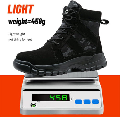 Women's Steel Toe Boots Waterproof Lightweight Construction Safety Shoes