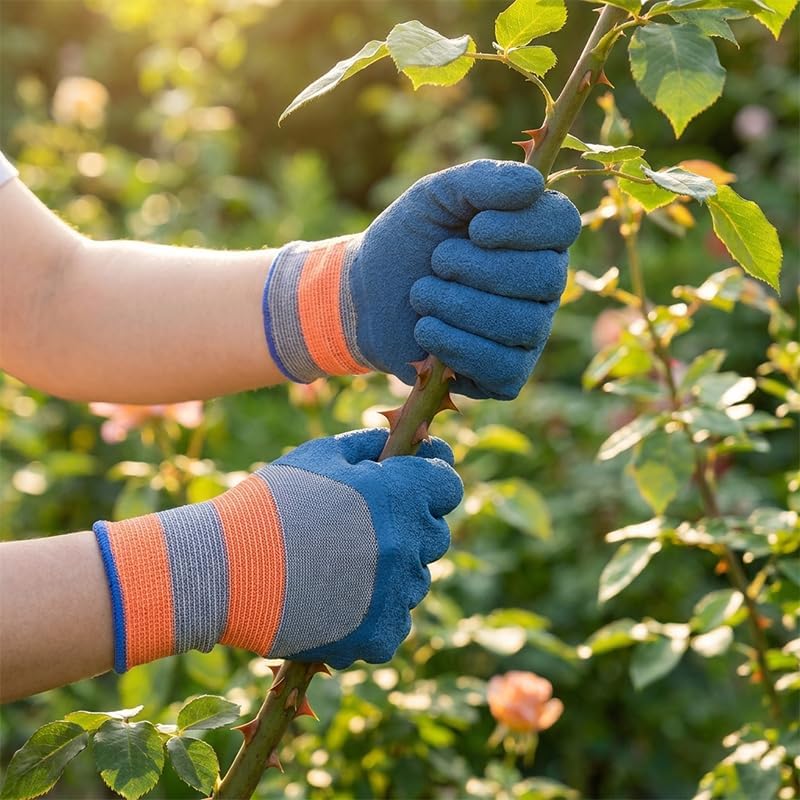 Rubber Coated Gardening Gloves for Women and Men