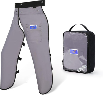 Chainsaw Chaps,Chainsaw Safety Apron,Chainsaw Protection Pants with Adjustable Belt&Pocket,Forestry Protective Gear