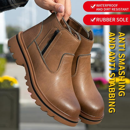 Women's Steel Toe Boots Waterproof Lightweight Construction Safety Shoes