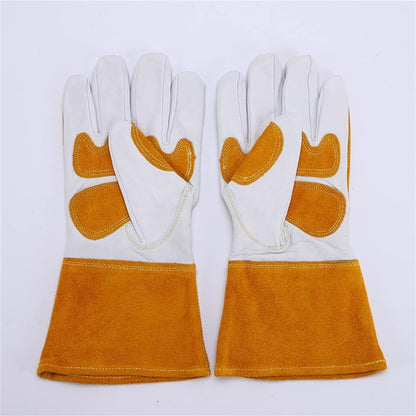 JSEIAJB 1 Pair Working Welding Gloves Hands Protection Thorn Proof Anti-Puncture Wear-Resisting Gardening