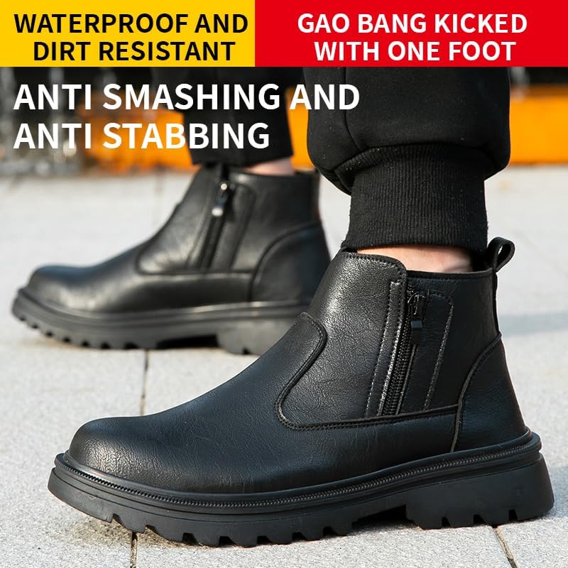 Women's Steel Toe Boots Waterproof Lightweight Construction Safety Shoes