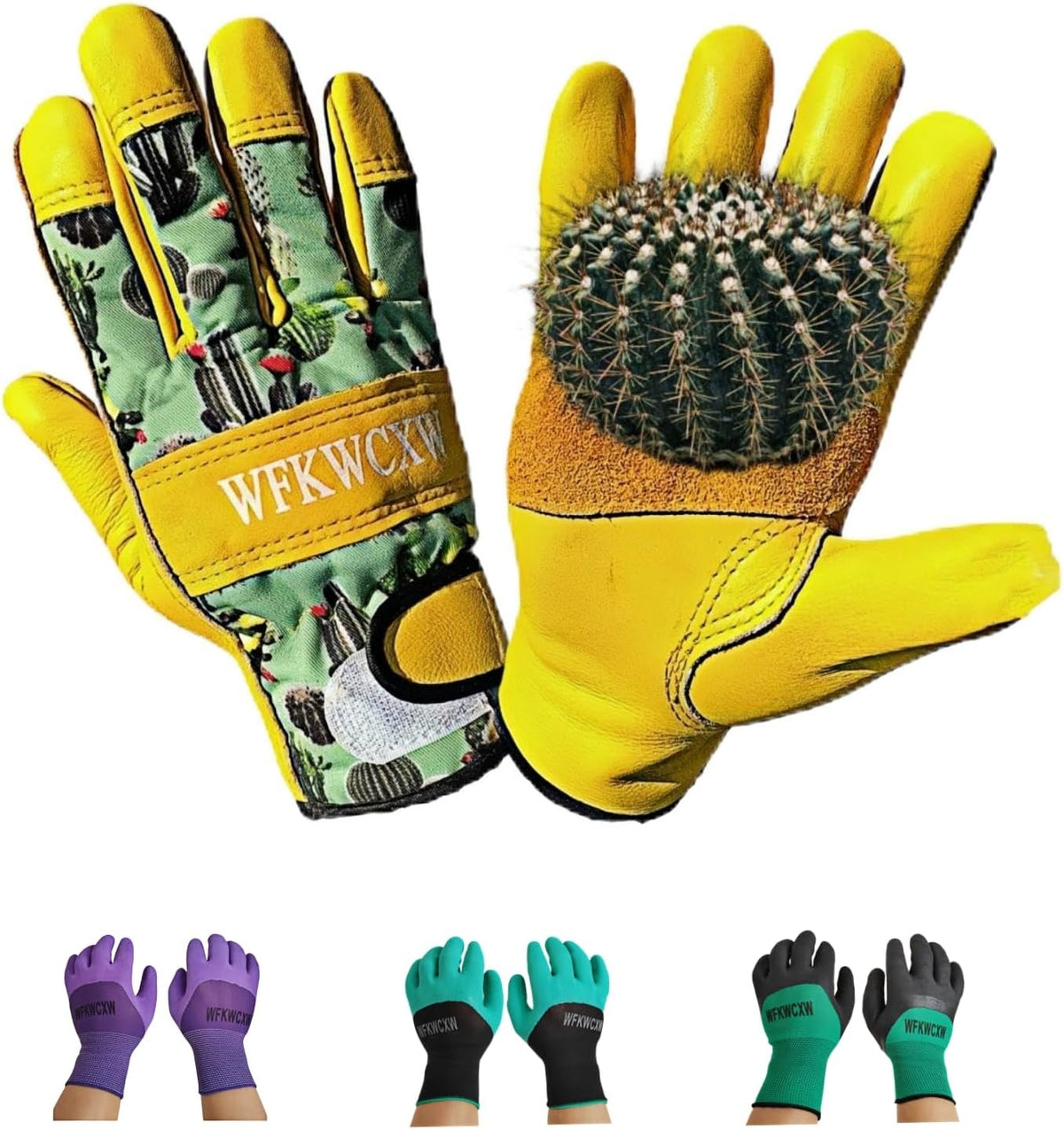 Cow Leather Adjustable Thorn Proof Gardening Gloves