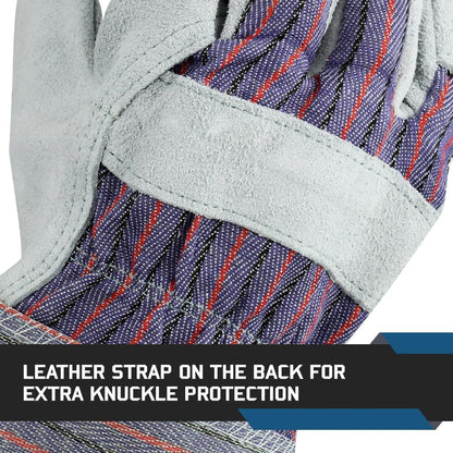 Glove Station Cowhide Leather Work Gloves, Heavy-Duty, Men & Women