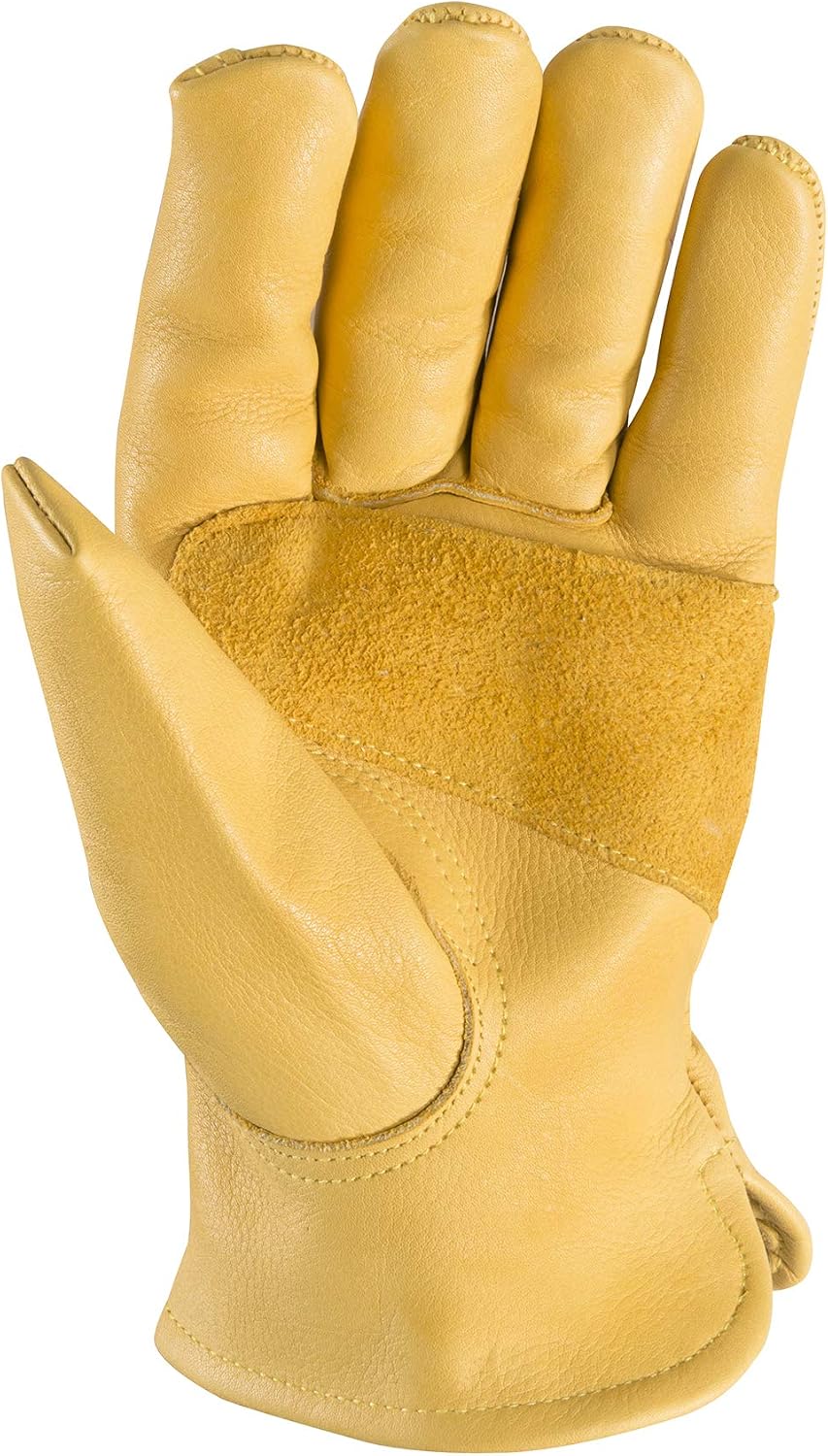 Wells Lamont Men's HydraHyde Leather Work Gloves, Water-Resistant, Large