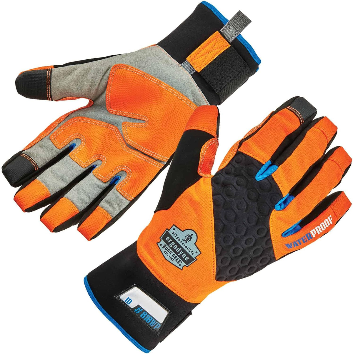 Waterproof Work Gloves, Thermal Insulated, Touchscreen, Enhanced Grip, Ergodyne ProFlex 818WP,Black