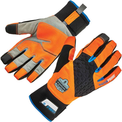 Waterproof Work Gloves, Thermal Insulated, Touchscreen, Enhanced Grip, Ergodyne ProFlex 818WP,Black