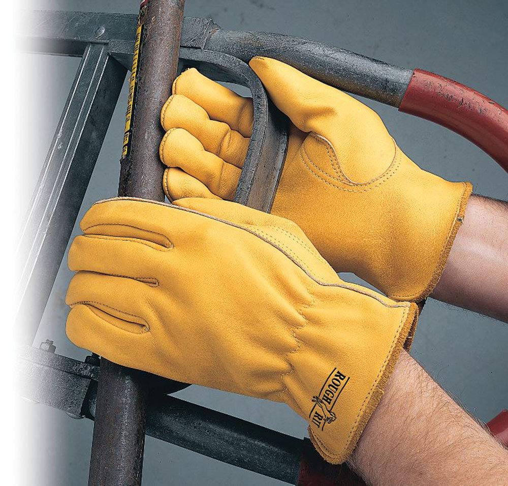 Galeton 25001PR-XL, Rough Rider Premium Leather Driver Gloves With Elastic Back, X-Large, Gold (Pack of 1)