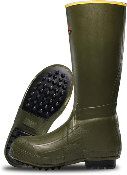 LaCrosse Burly Air Grip 18" Men's Rain Boots, Waterproof Rubber Boots