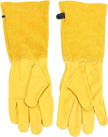 Ejoyous Thorn Proof Gardening Gloves, Leather Long Sleeve 16.54in