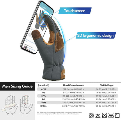 Vgo... Gardening Work Gloves for Men,Thornproof,Touchscreen(SL7475,S)