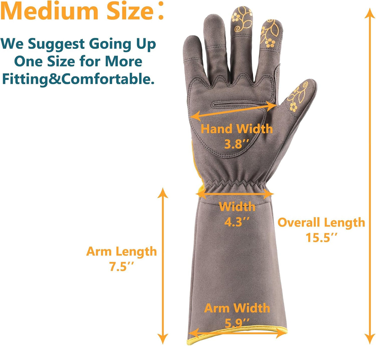 COOLJOB Thorn Proof Rose Pruning Garden Gloves for Men, Long Sleeve Large