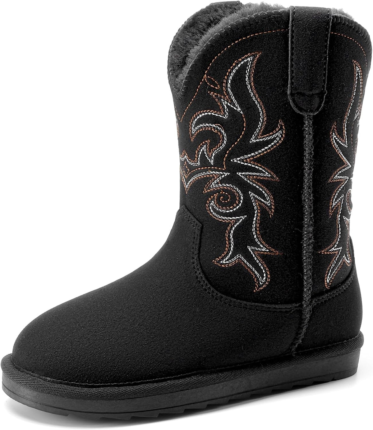 DREAM PAIRS Girls Boys Winter Cowboy Cowgirl Boots