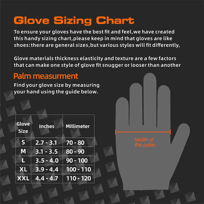 TREEGO 10 Mil Heavy Duty Black Nitrile Mechanic Gloves, 50 Count XL