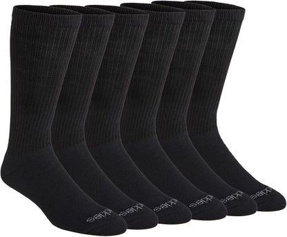 Dickies Men's Dri-Tech Moisture Control Boot-Length Socks, Available in L-XL (6, 12 Pairs)
