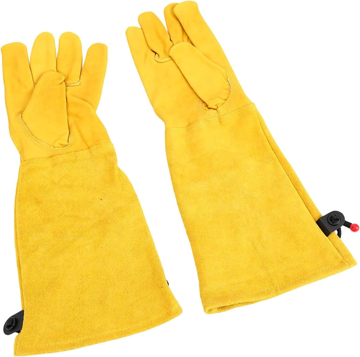 ViaGasaFamido Gardening Gloves with Long Cuff, Leather Puncture Proof for