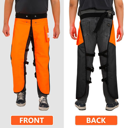Chainsaw Chaps, 8-Layer Chainsaw Apron Chainsaw Safety Pants for Men & Women Chainsaw Accessories for Forest Worker