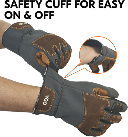 Vgo... Gardening Work Gloves for Men,Thornproof,Touchscreen(SL7475,S)