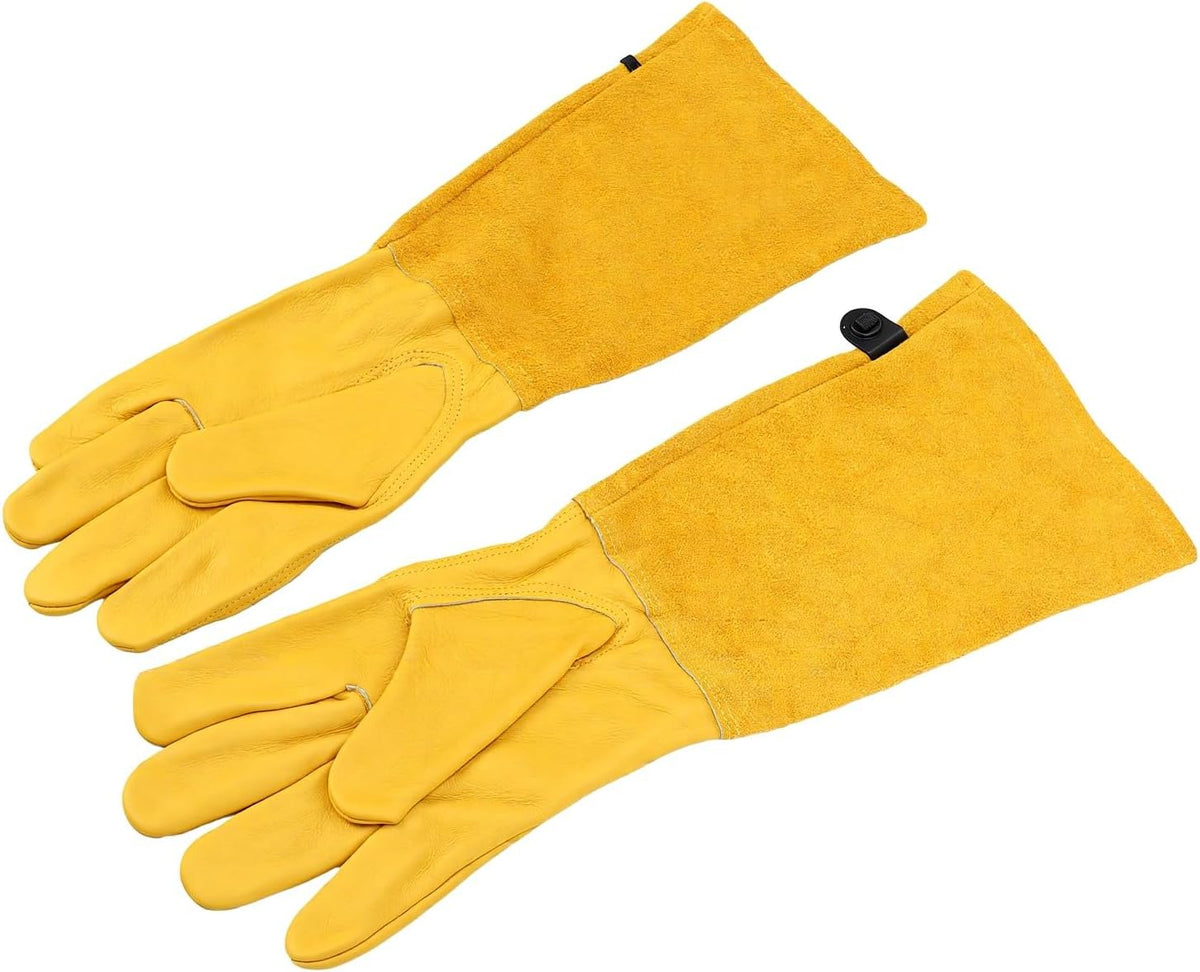 Ejoyous Thorn Proof Gardening Gloves, Leather Long Sleeve 16.54in