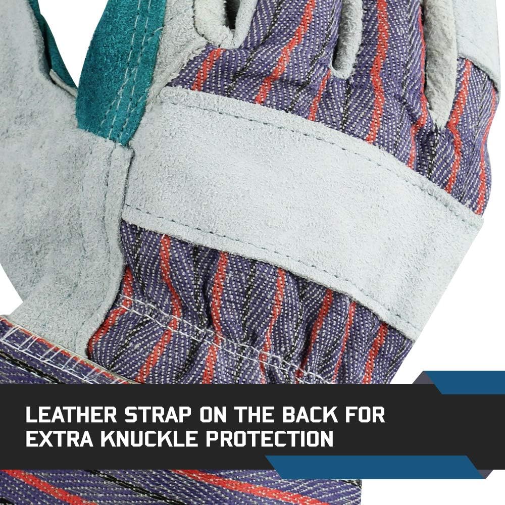 Glove Station Cowhide Leather Work Gloves, Heavy-Duty, Men & Women